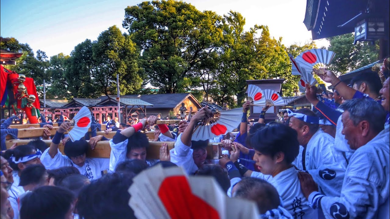 令和7年  京都市伏見区 與杼神社 秋の大祭【西社 神輿】宮入り🪭　神輿振り、差し上げなど。