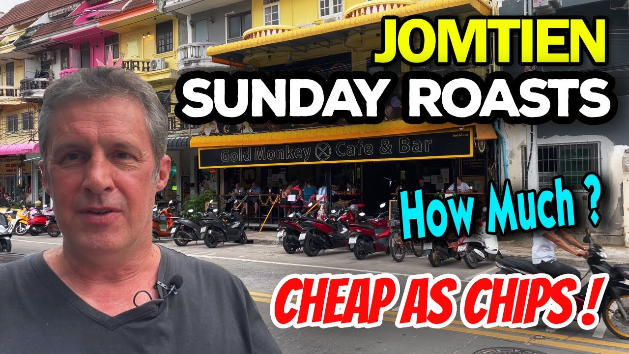 Jomtien Pattaya, Sunday Roast Dinner at Gold Monkey Bar. Jimmy's Bar and Cheap Charlie's