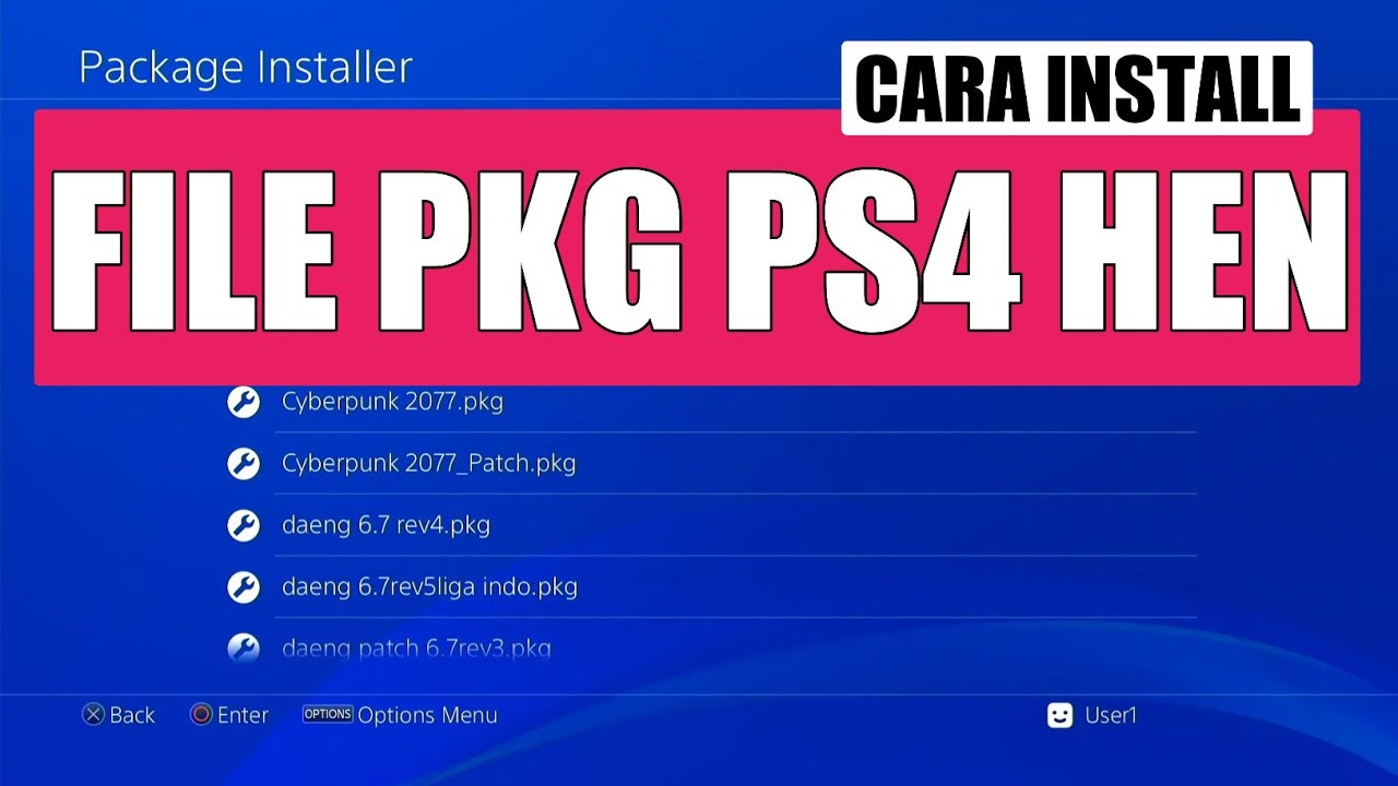 Cara install file PKG PS4