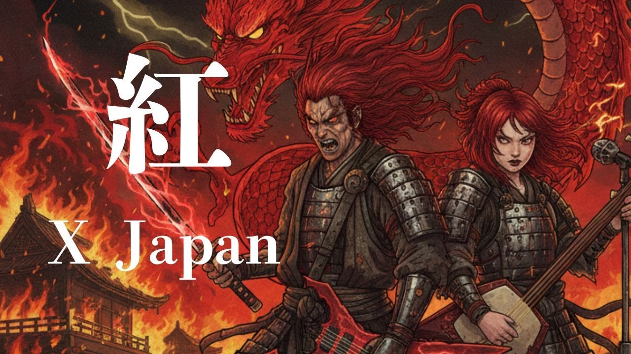 [AI 和メタルver] X (X JAPAN)「紅」デュエットでフルカバー #AIカバー #jpop #rock #Metal