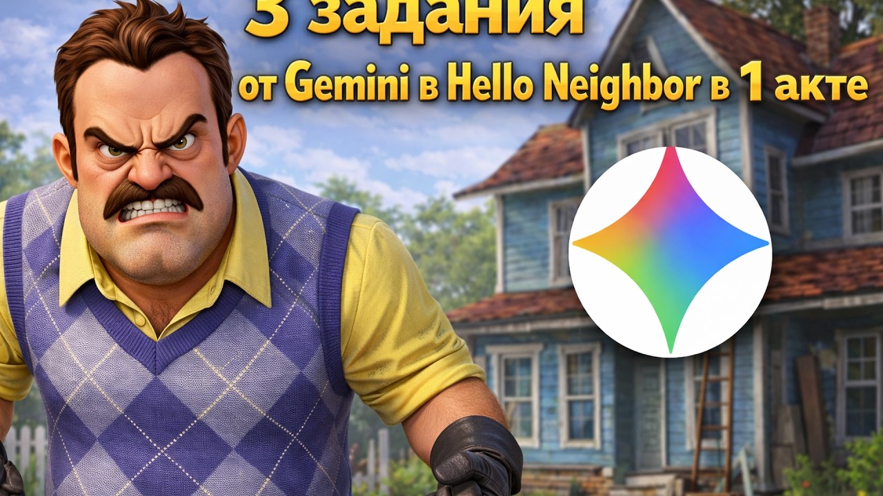 3 задания от gemini в hello neighbor в 1 акте