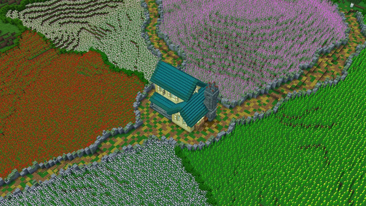 I Planted 50,000 Flowers to Make My Minecraft House Look Better