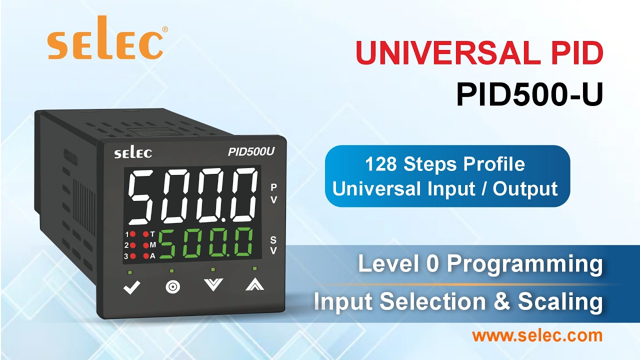 Selec PID500-U | Level 0 Programming | Input Selection & Scaling with example | Dip Switch Setting