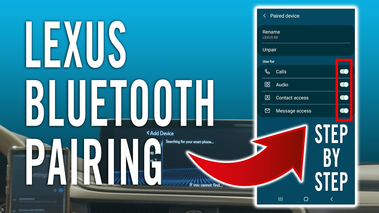 How-To Link Your Android with a Lexus (Bluetooth) | Demonstrated on a Lexus RX SUV