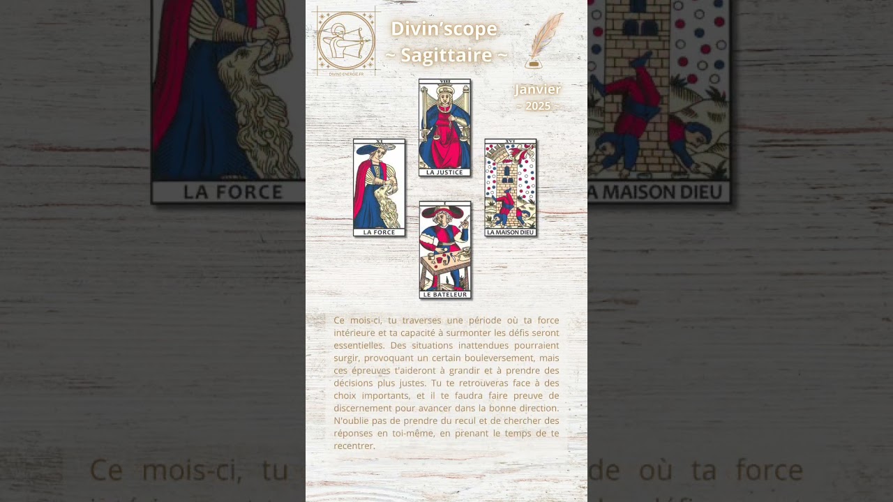 ✨ Guidance Mensuelle - Divin'scope - Janvier 2025 ✨