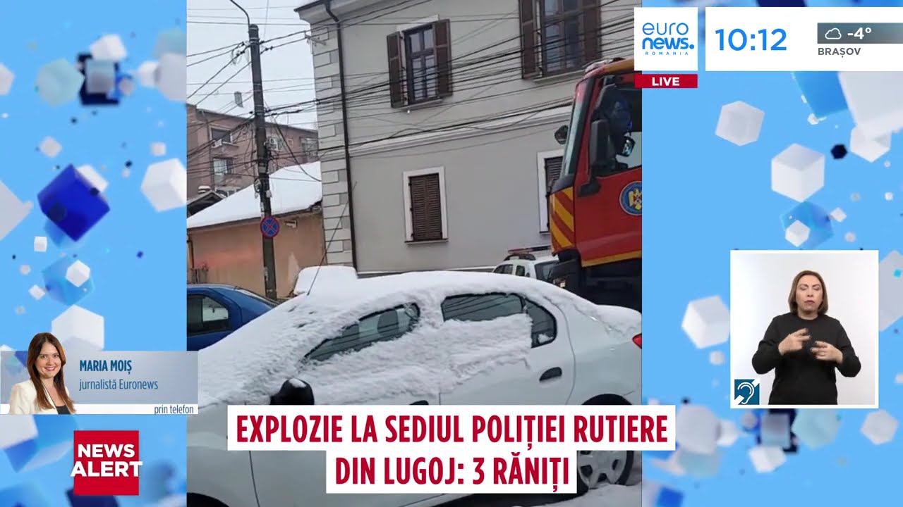 Explozie la sediul Poliției Rutiere din Lugoj. Trei angajați MAI au fost răniți