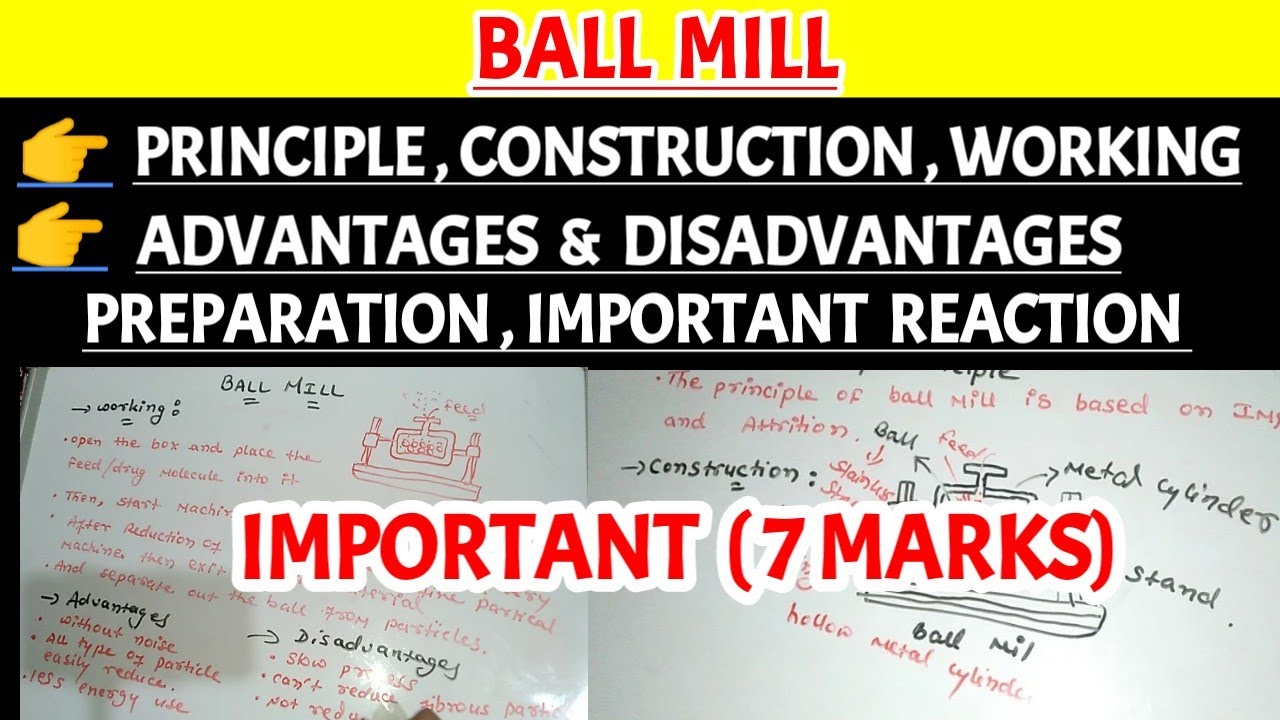 Ball mill principle construction and working || Advantages and disadvantages of ball mill ||