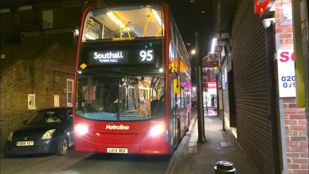 FRV. London Bus Route 95: Shepherd’s Bush - Southall Town Hall Enviro40H TEH1450 (LK13BGF)