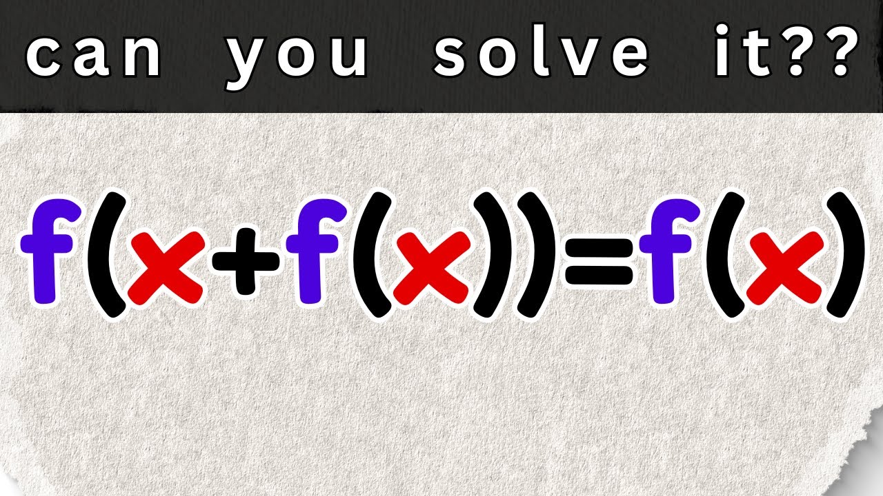 a super nice functional equation