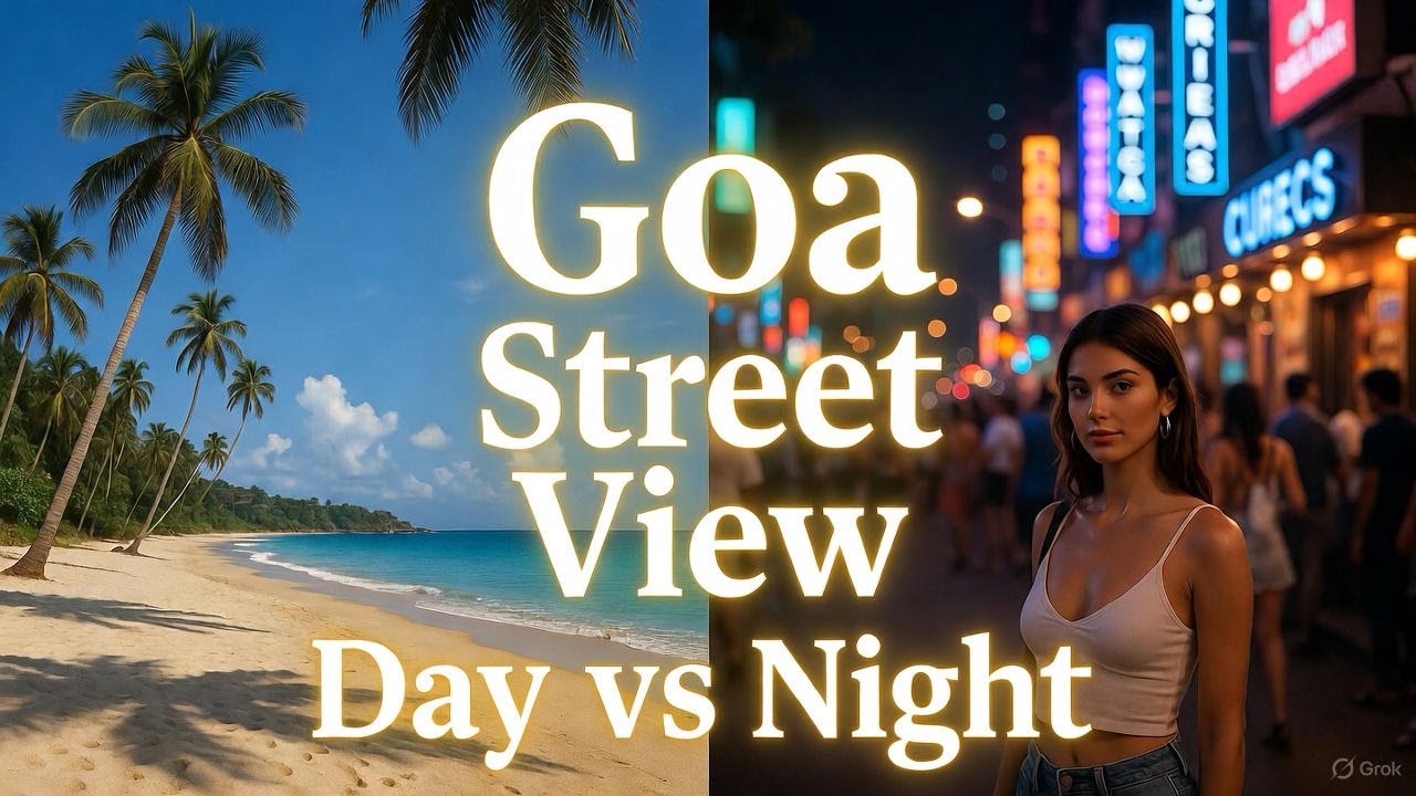 Goa Street View Day vs Night 🌴 | Real Goa Streets | GoVibe with Shahrukh