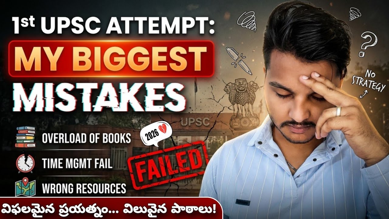 UPSC లో ఎందుకు FAIL అయ్యాను? నిజం ఇదే! |1st Attempt FAIL.. 2nd Attempt కోసం నేర్చుకున్న పాఠాలు!
