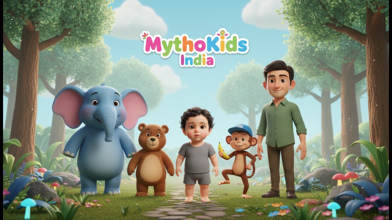 छोटा बेबी रो रहा था 👶 | Haathi, Bhalu aur Bandar ki Mazedaar Kahani | MythoKids India