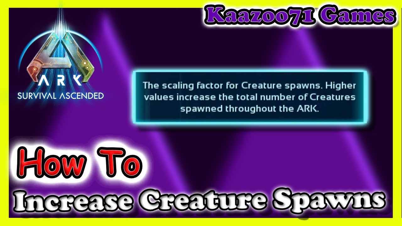 Increase Creature Spawns Ark Survival Ascended 💥