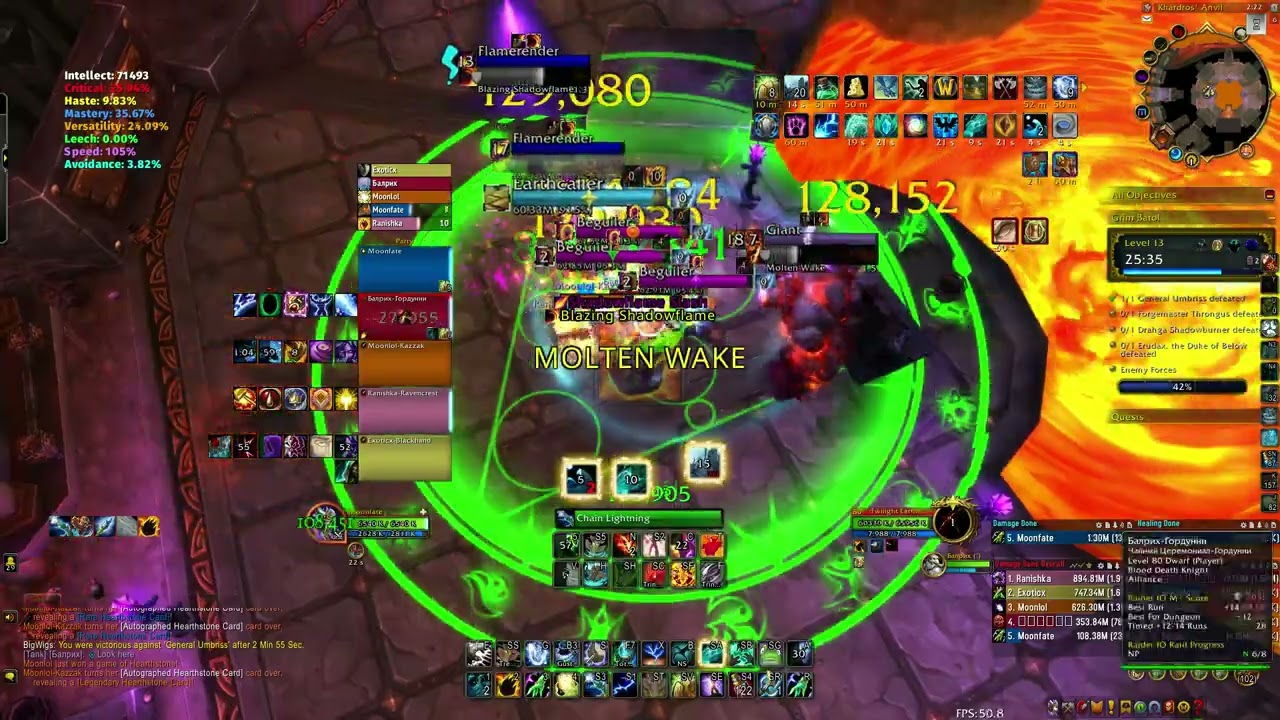 WOW TWW - RESTORATION SHAMAN - Grim Batol - MYTHIC+ 13 - WEEK 7