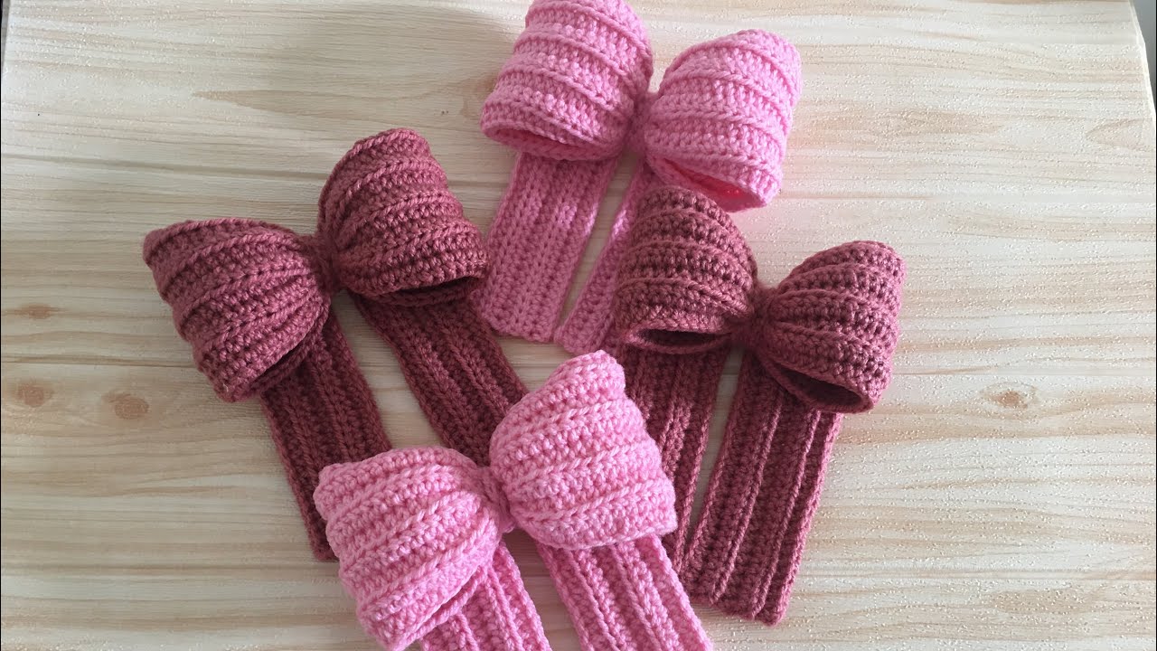 DIY Laço de crochê 🎀- versão destro