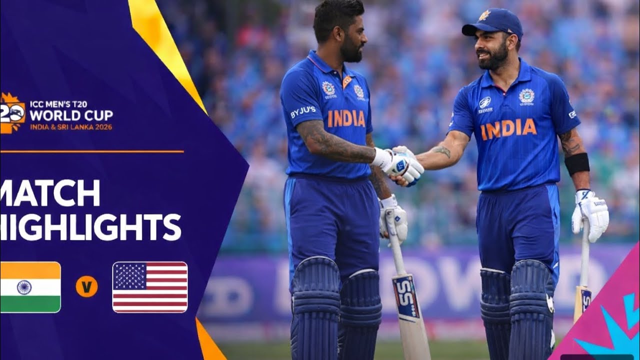 ICC MEN'S T20 WORLD CUP 2026| INDIA 🇮🇳 VS USA 🇺🇸 [ MATCH NO. 3 HIGHLIGHTS] #cricket 