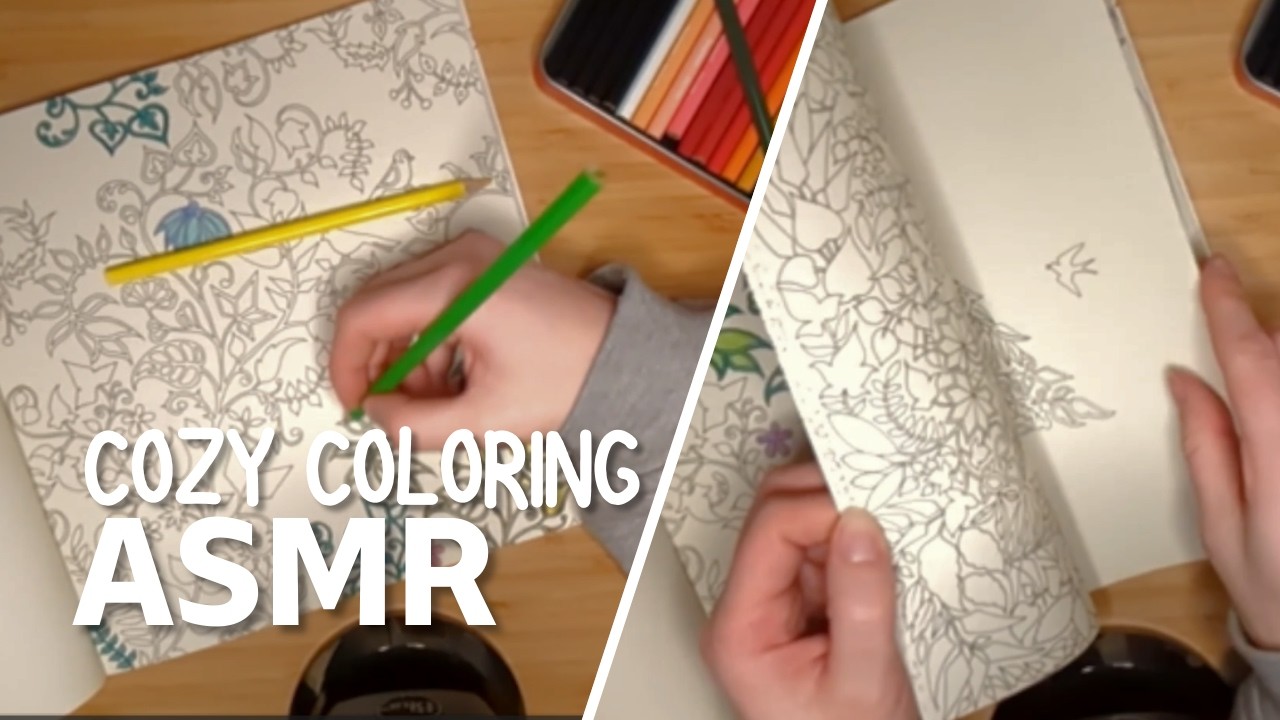 Cozy ASMR Coloring in an Enchanted Forest #2 ✨ Soft Rambles & Relaxing Sounds