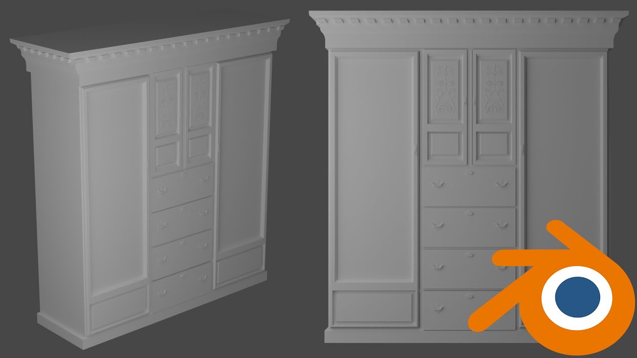 Victorian Cupboard Blender Timelapse
