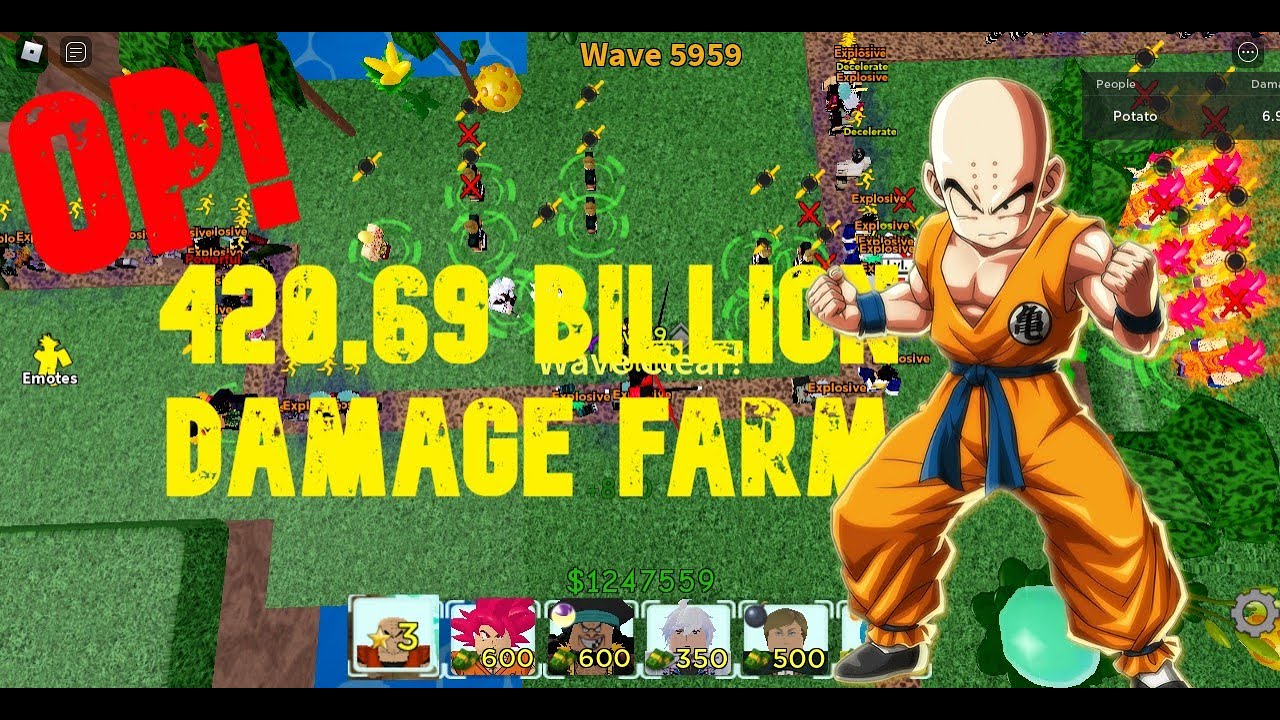 LAZY DAMAGE FARM (420.69 billion damage)