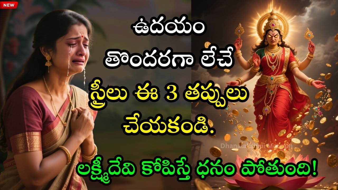 ఉదయం తొందరగా లేచే స్త్రీలు ఈ 3 తప్పులు చేయకండి – లక్ష్మీదేవి కోపిస్తే ధనం పోతుంది!