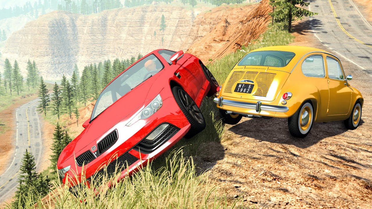 Realistic Cliff Drops #1 - BeamNG Drive Crashes | CrashBoomPunk