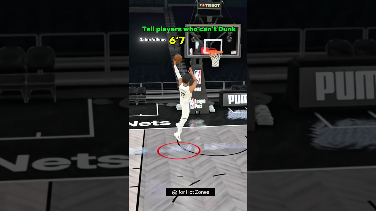 Tall NBA players who Can&rsquo;t Dunk! #nba #basketball #shorts #trending #nba2kmobile #nba2k25 #nba2k