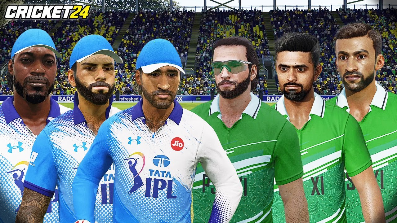 PSL ALL TIME XI vs IPL ALL TIME XI 🏆 SHAHID AFRIDI vs MS DHONI 🤩 Cricket 24 Gameplay