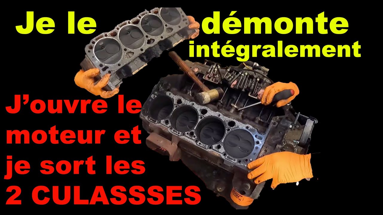 16 Démontage complet du Moteur & 2 Culasses V8 Chevrolet 5.7L 350