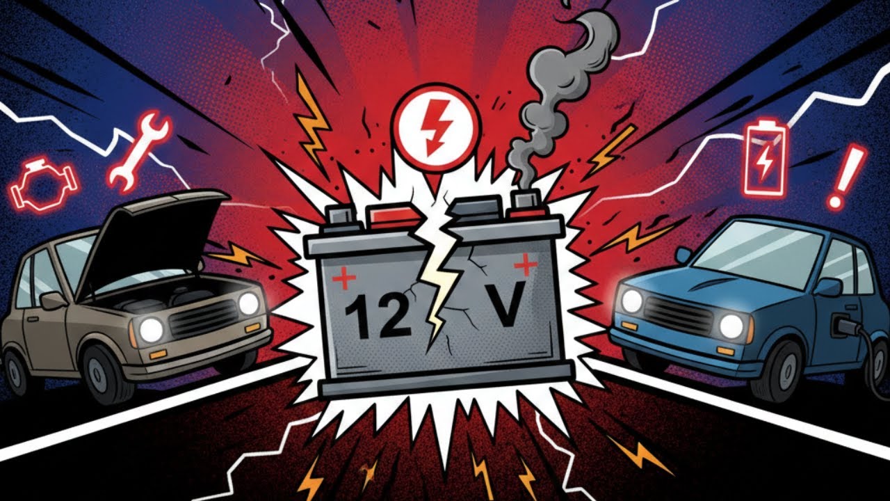 Autobatterie leer? 🔋🚗 | So lange hält sie wirklich – Warnzeichen bei E-Autos & normalen Autos