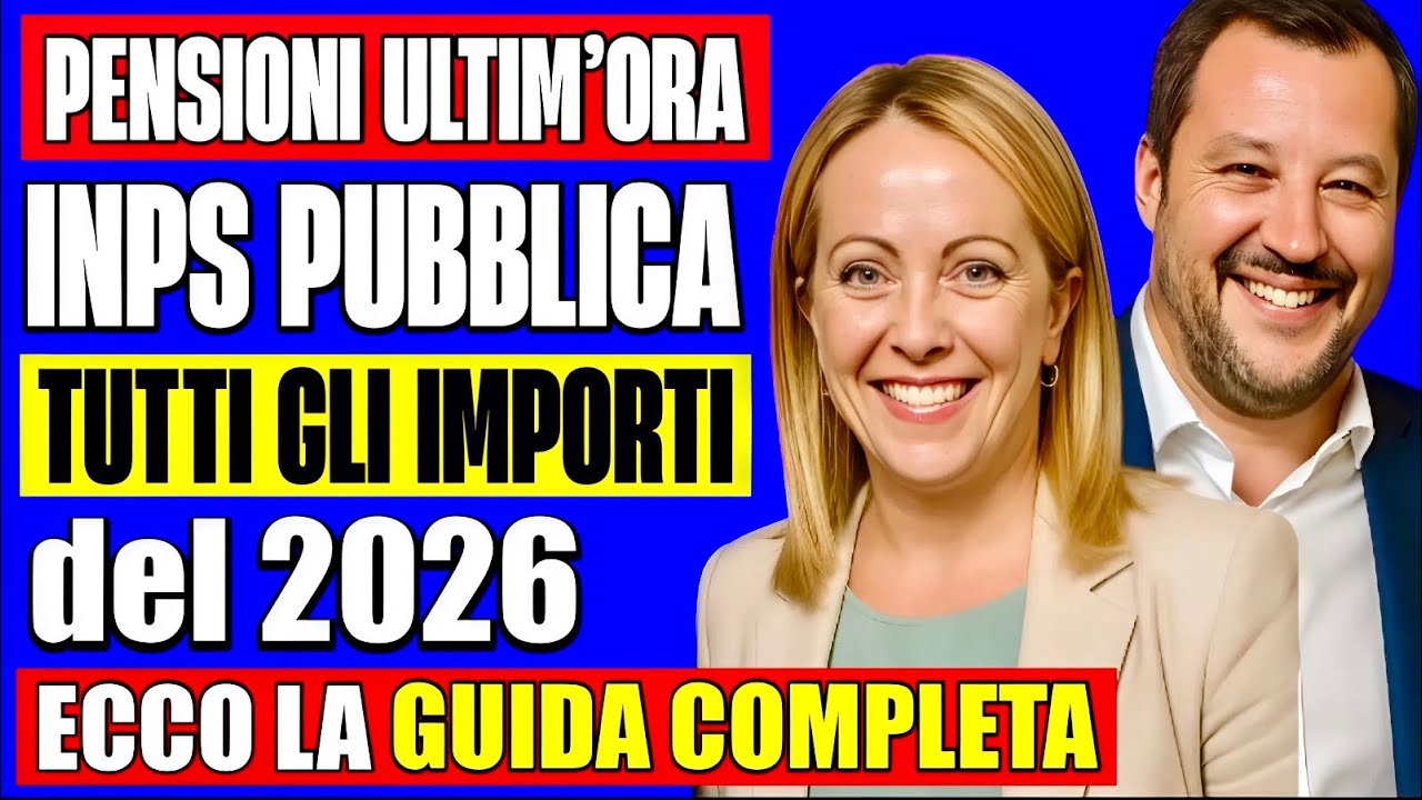 PENSIONI ULTIM'ORA 👉 INPS PUBBLICA TUTTI GLI IMPORTI DEL 2026! LA GUIDA COMPLETA 💻💰