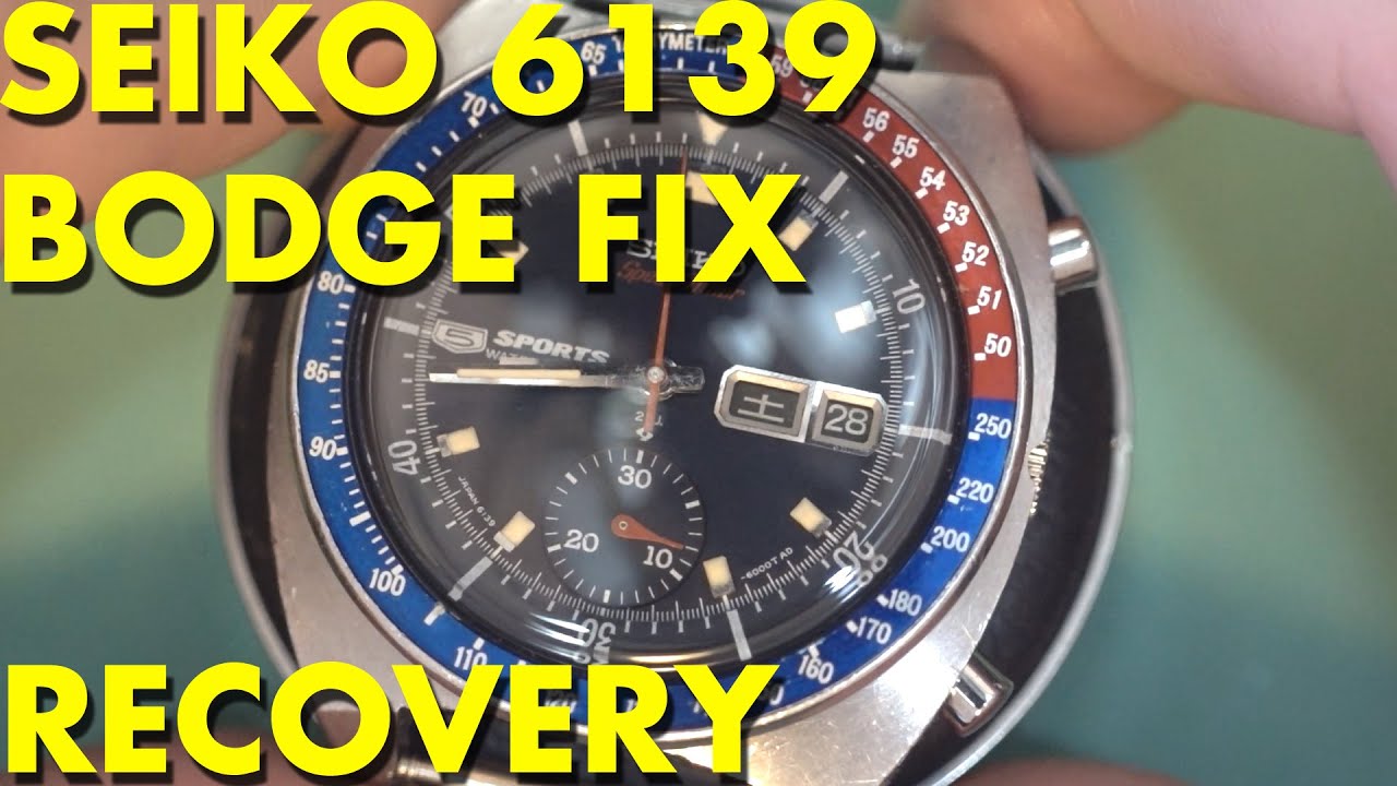 SEIKO 6139-6000 BODGE Repair RECOVERY! AMAZING Results! + Early Run ROTATING Rings