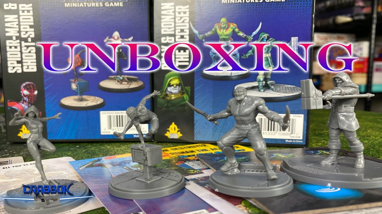 Marvel Crisis Protocol - Drax & Ronan - and Spider-Man and Ghost-Spider Unboxing
