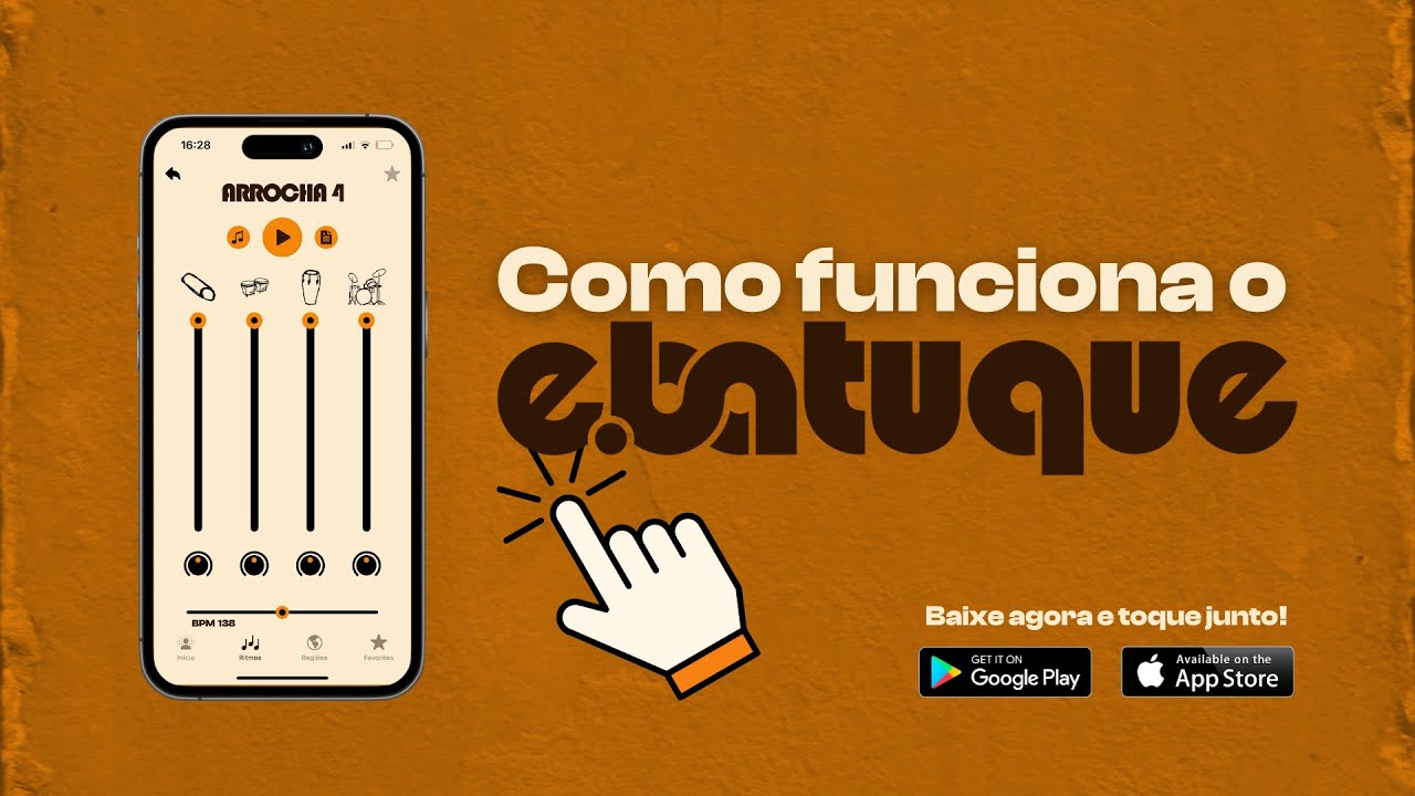 Loops de percussão com o app Ebatuque