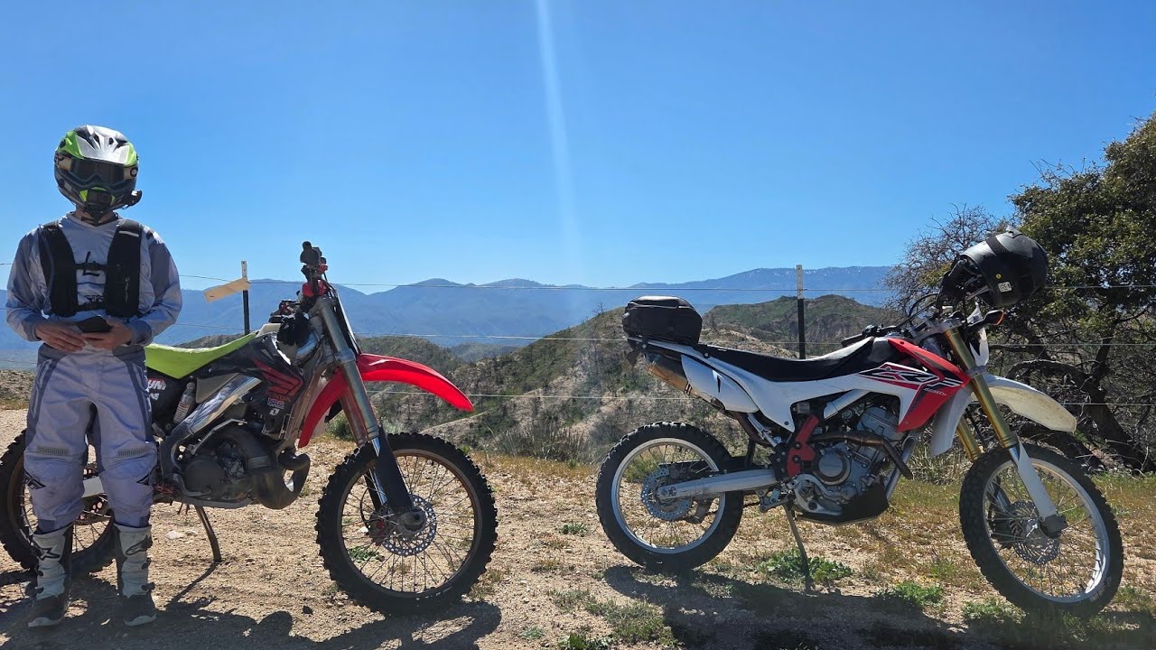 2003 honda cr250 and 2015 crf250l trail riding (RAW SOUND)