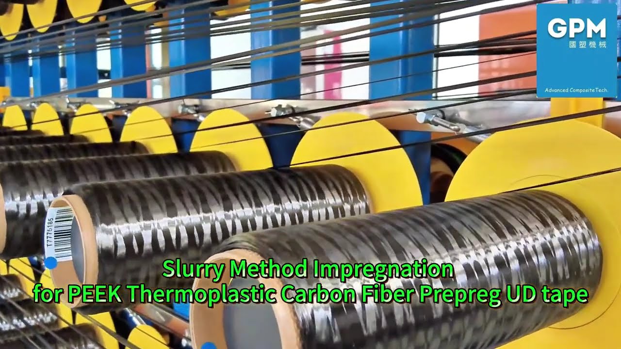Slurry Method Impregnation For PEEK Thermoplastic Carbon Fiber Prepreg UD Tape(GPM Machine);