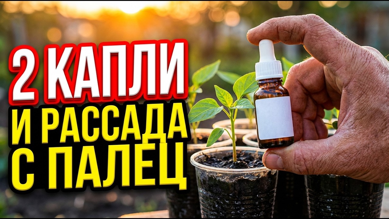 Этот «бабушкин эликсир» делает рассаду НЕУБИВАЕМОЙ — стебли в 2 раза толще!