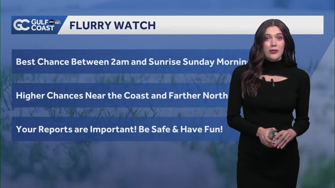 Coldest air of the decade pushing into Southwest Florida; Snow flurries possible