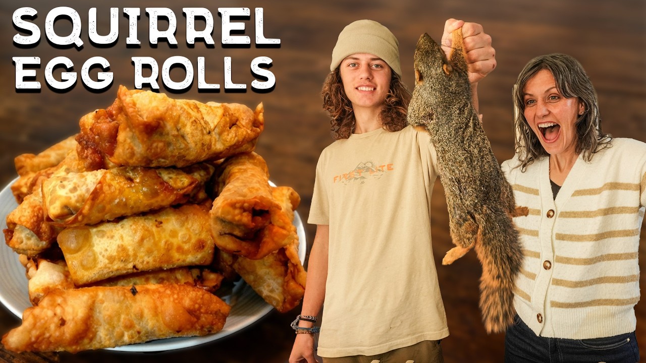 Cooking With Mom - SQUIRREL Egg Rolls!!!