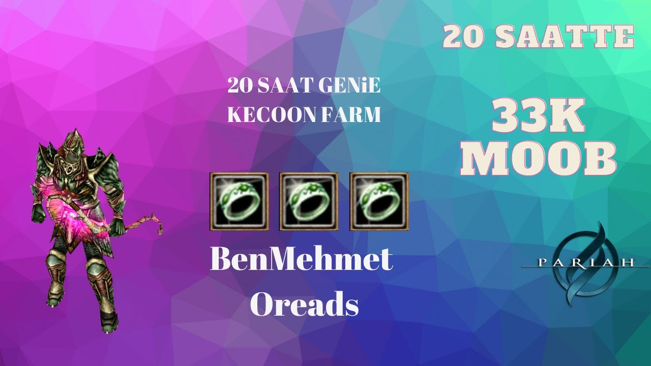 Knight OnLine 20 Saat Genie Kecoon slotu farmı, Bu slotta farm yapılır. BenMehmet Oreads