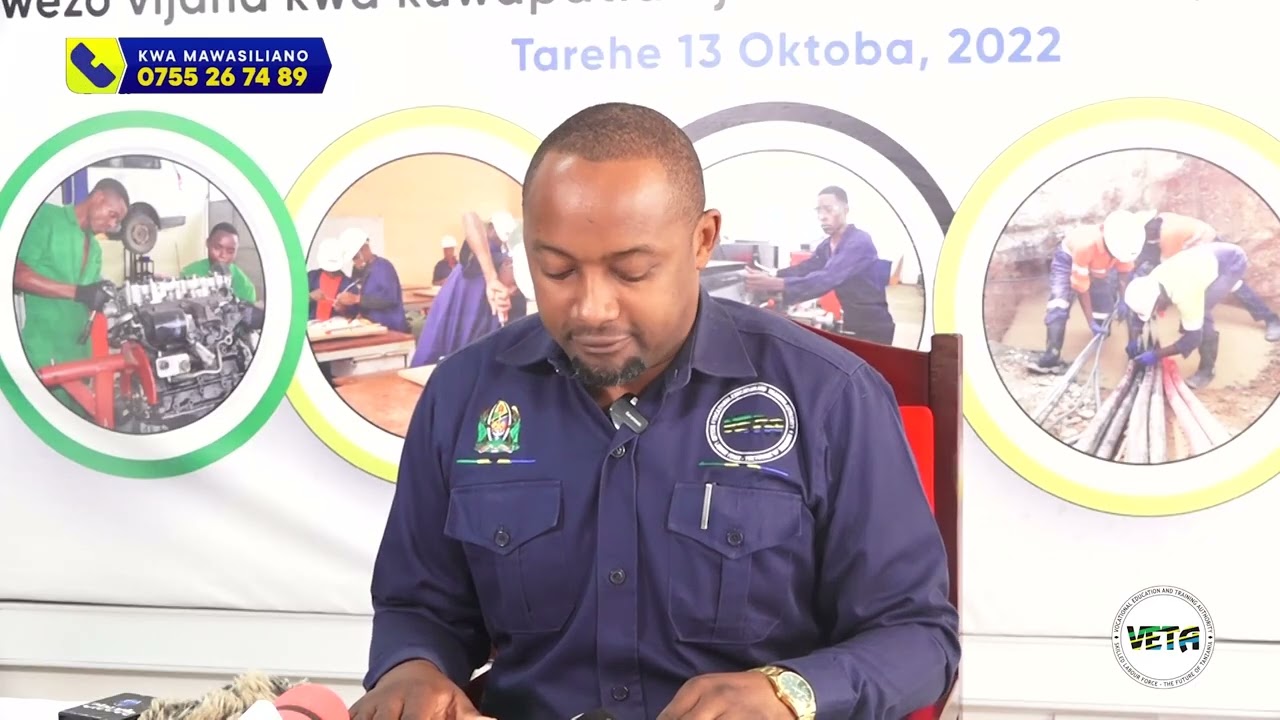 VETA TANZANIA -  MKUTANO NA WAANDISHI WA HABARI - MKURUGENZI MKUU VETA