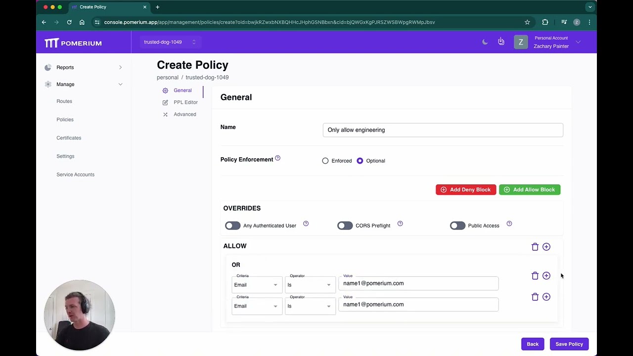 Policies - Pomerium Zero