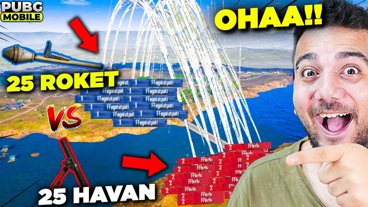 YENİ HAVAN SİLAHI NE KADAR GÜÇLÜ? 25 HAVAN vs 25 ROKET! PUBG Mobile Ordu Savaşları