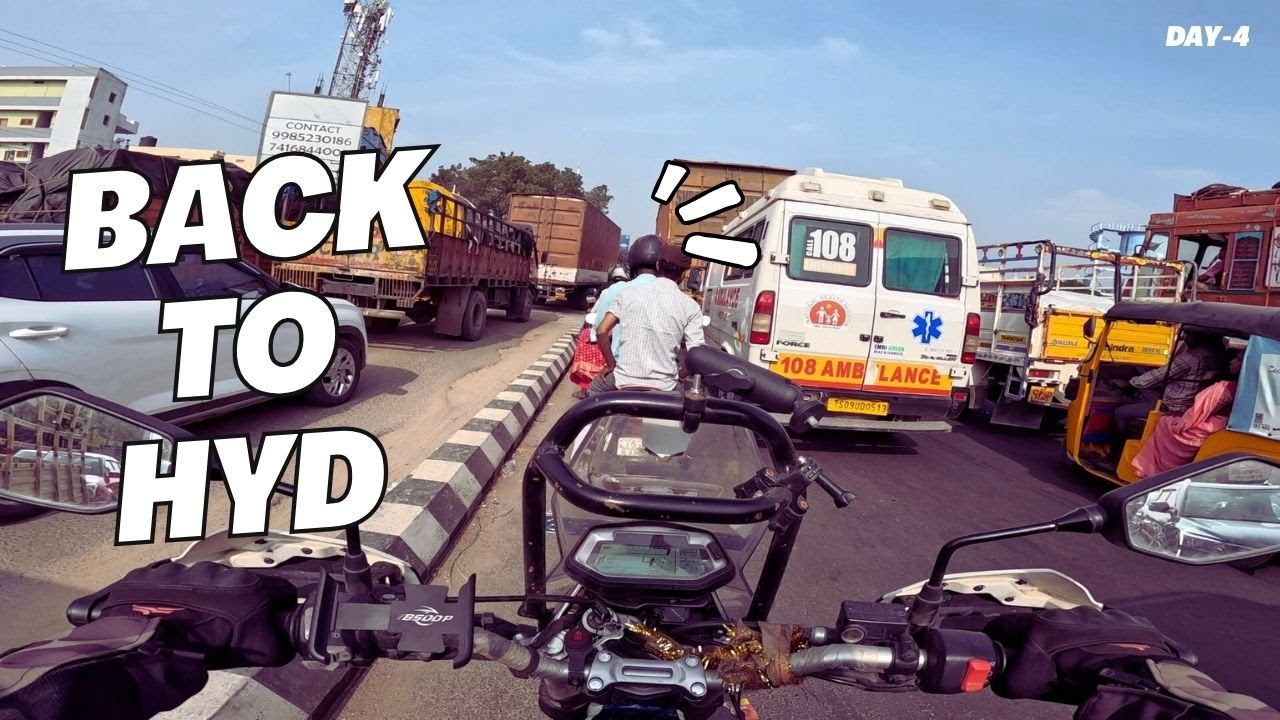 Hampi to Hyderabad | Day 4 | 🏍️🏍️🏍️🏍️#youtube #shortvideo #shorts