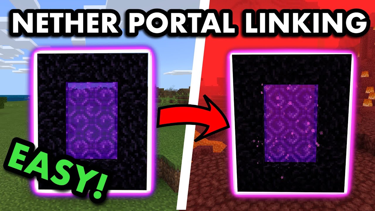 HOW TO LINK NETHER PORTALS in Minecraft Bedrock (MCPE/Xbox/PS4/Nintendo Switch/Windows10)