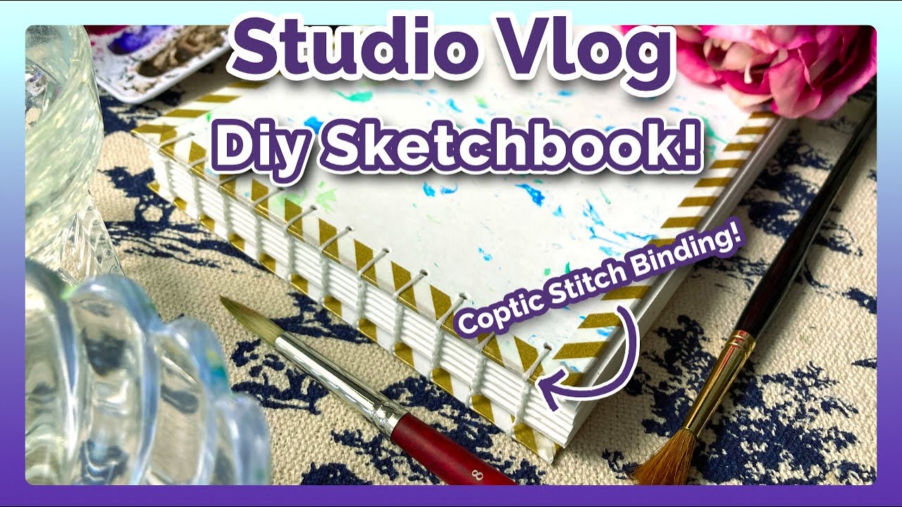 Making My Own Watercolour Sketchbook, Mini Paintings, and New Art Supplies! | Studio Vlog