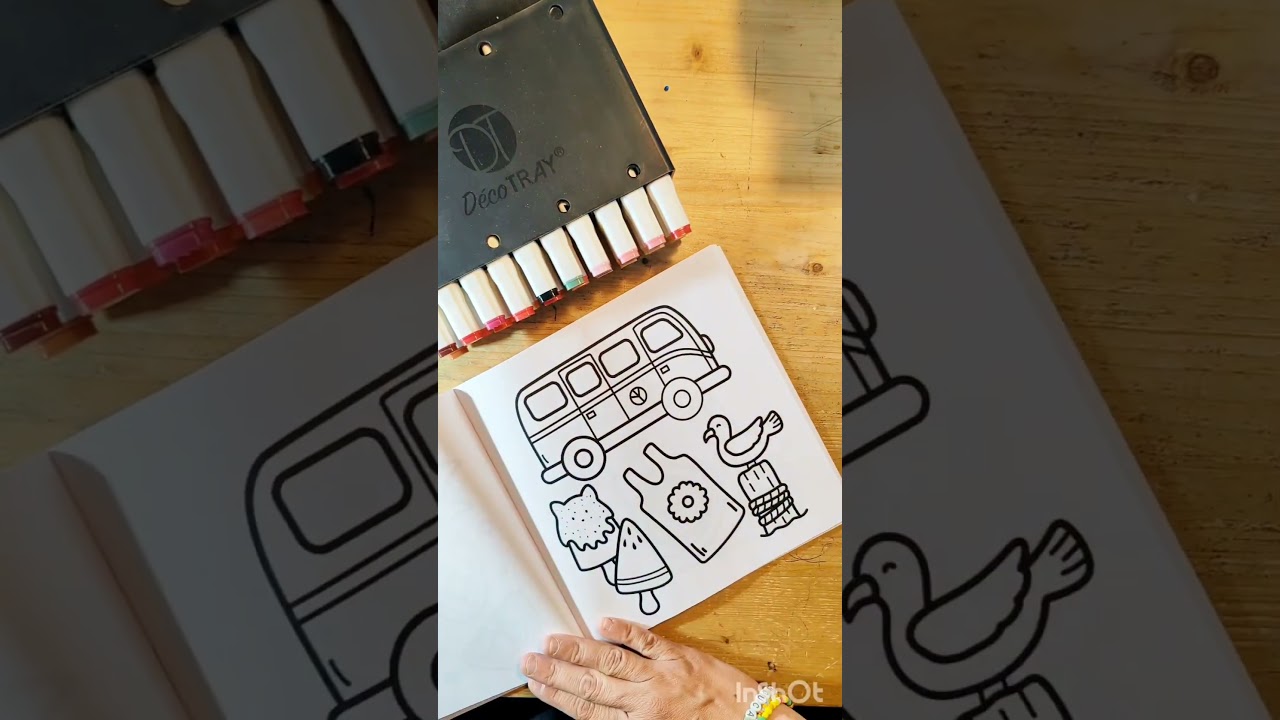 Easy Summer Book by Coloring Book Cafe  #coloringbook #easycoloring #summer