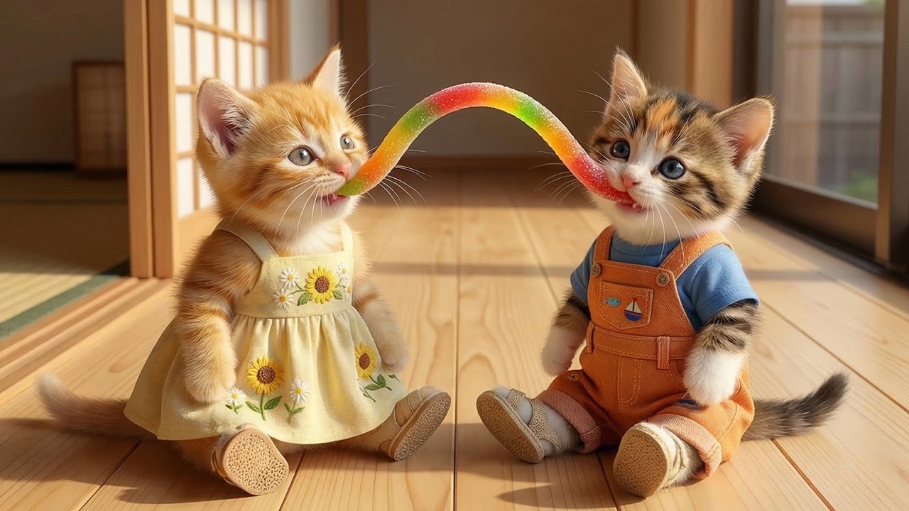 Kittens Lose Their Sweets to Ants! 🐜🙀 How Mom Saved the Day with a HUGE Gummy! #kittens