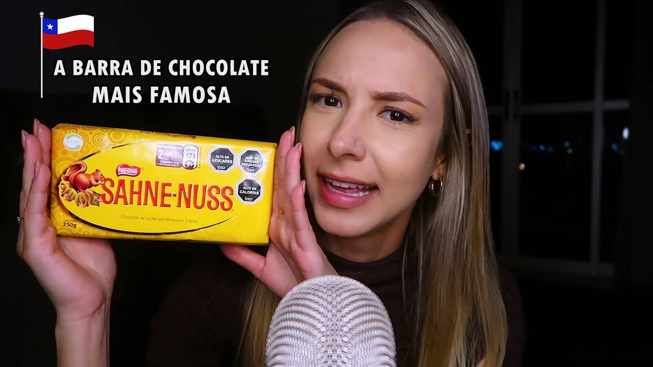 ASMR PROVANDO DOCES DO CHILE 🇨🇱 comprei o chocolate mais famoso 🤑