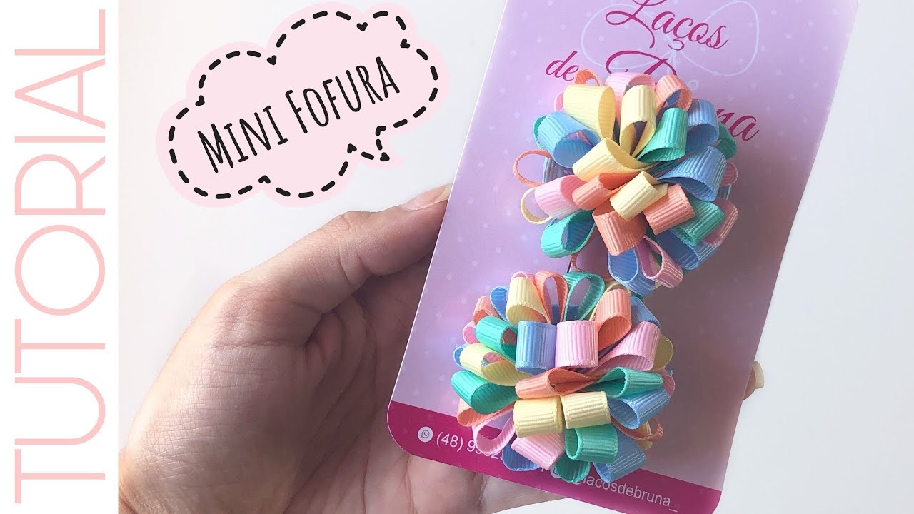 Pompom de Fita MINI - Fácil de fazer
