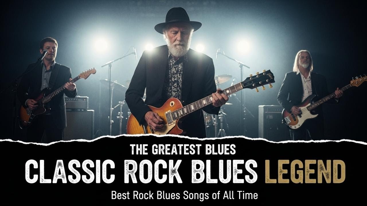Eric Clapton, Jimi Hendrix, ZZ Top, BB King, Muddy Waters – Classic Rock Blues with Powerful Vocals
